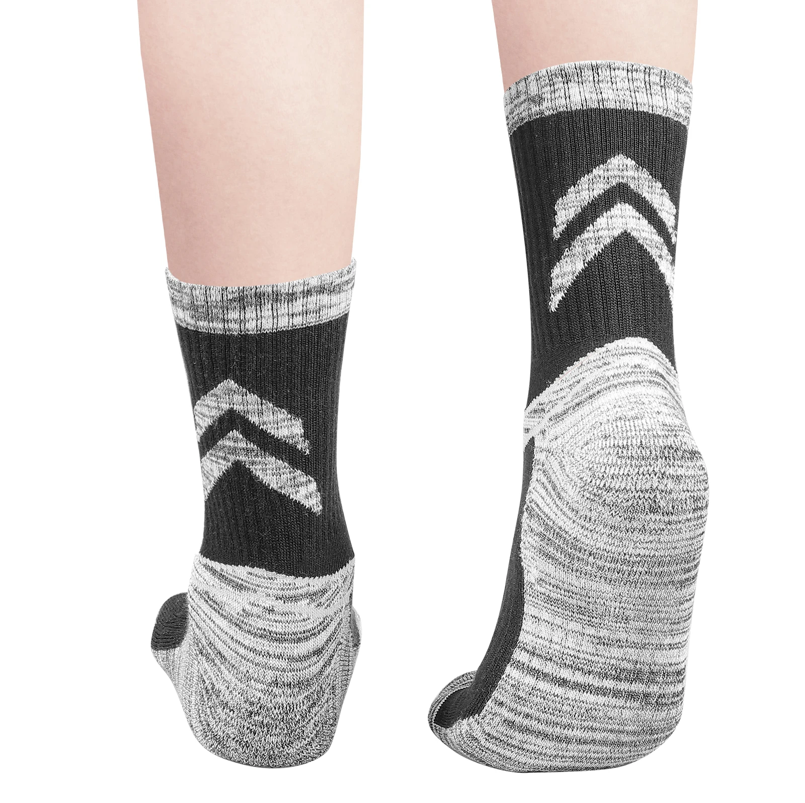YUEDGE Men's Hiking Socks Moisture Wicking Mens Socks Cushioned Casual Athletic Socks Comfort Work 5 Pairs