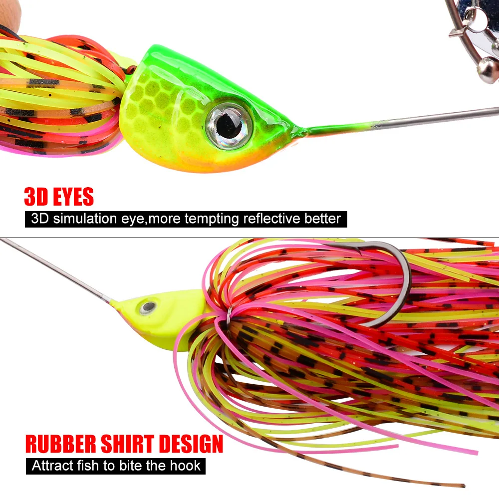 1pcs Spinner Bait 10g15g20g Metal Lure Hard Fishing Lure Spinner Lure Spinnerbait Pike Swivel Fish Tackle Wobbler Fishing image 4