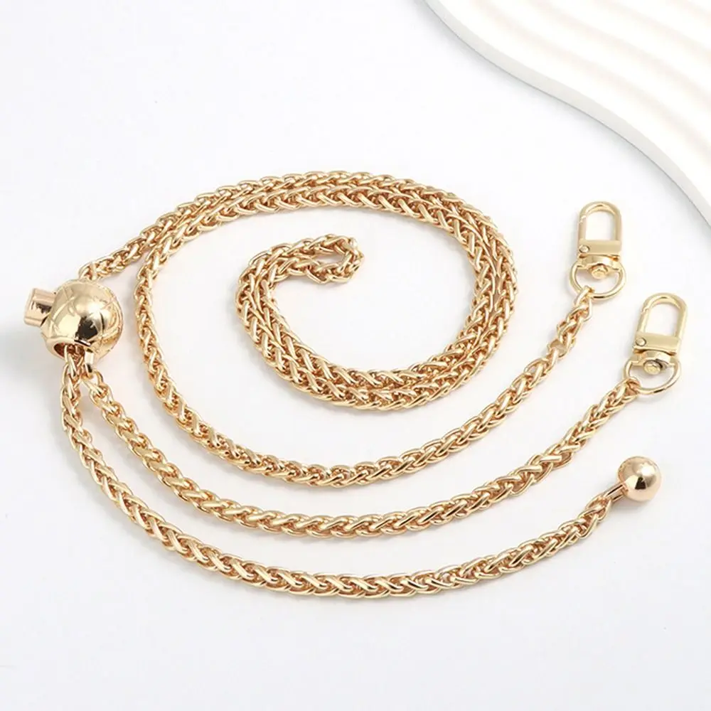 120cm DIY Metal Purse Chain Strap Handle Replacement for Handbag Shoulder Crossbody Bag Chain Strap with Length Adjustable Ball