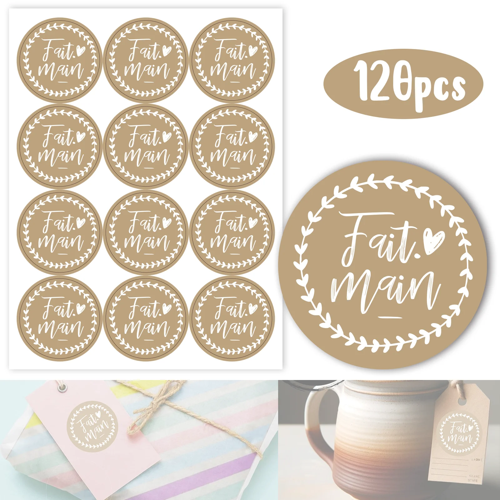 120pcs Fait Main