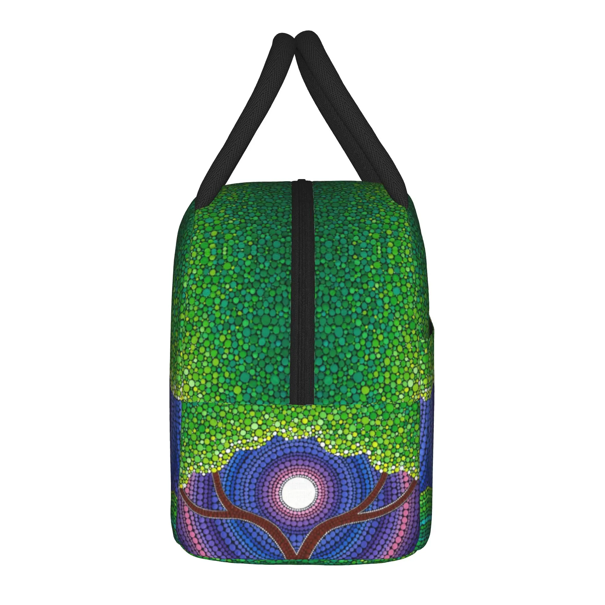 Happy Tree of Life Insulated Lunch Bag Thermal Bag Reusable,Meal Container  Leakproof Tote Lunch Box Girl Boy School  Picnic
