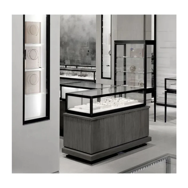 

Customize.High Quality Glass Portable Jewelry Display Cabinet Set Trade Shows with Customizable Color & Luxury Stand