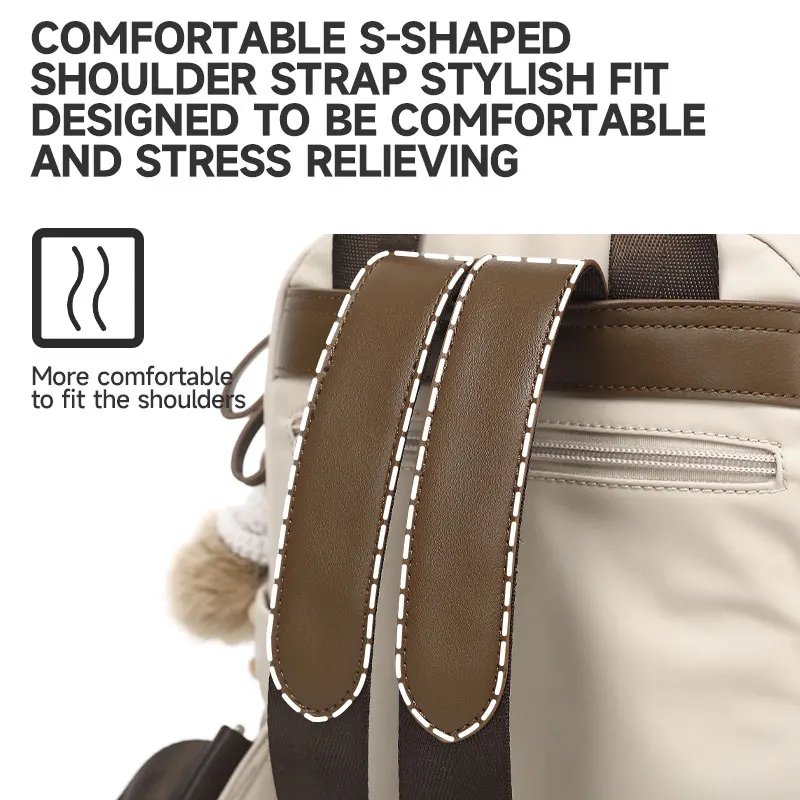 Fashion Women Travel Backpack Waterproof Oxford Backpack Fit 9.7-Inch IPad With Anti-Theft Zipper Bag, Beautiful Keychain Gift