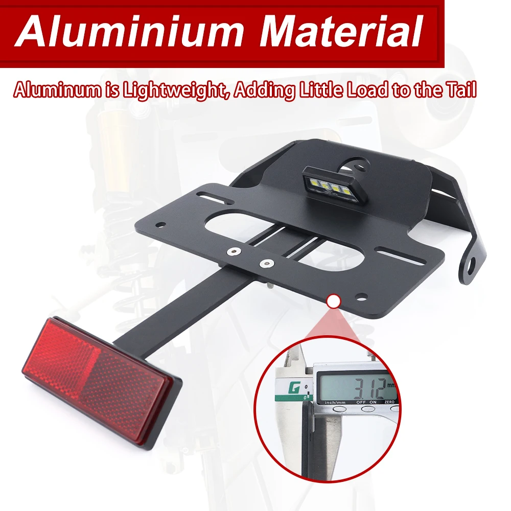 Fit For Triumph Scrambler 1200 XE /XC 2019-2024 Motorcycle License Number Plate Frame Holder Bracket Tail Tidy Fender Eliminator - view 2