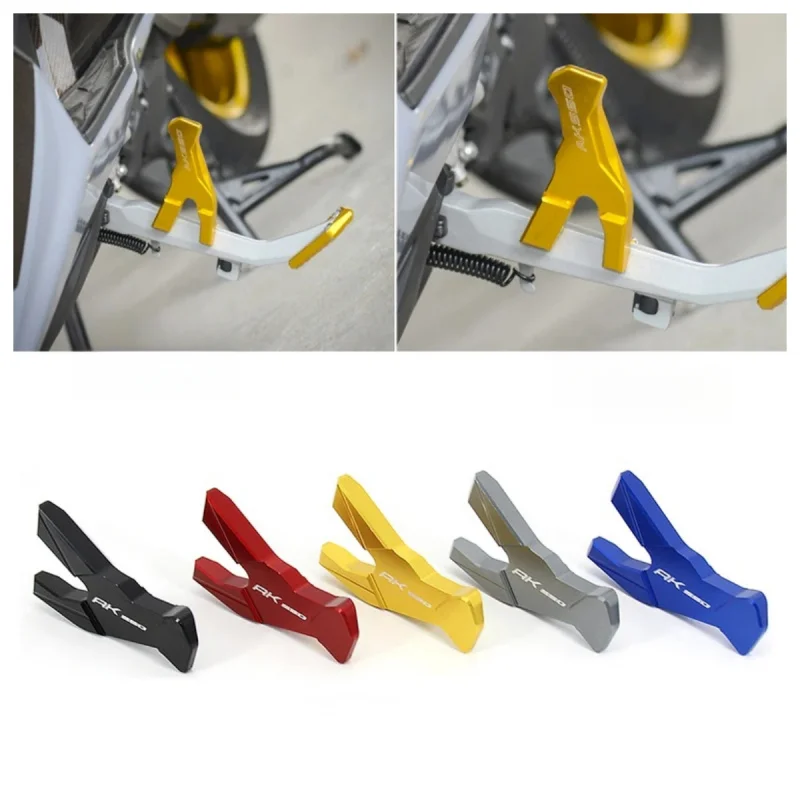 Motorcycle Accessories CNC Kickstand Side Column Auxiliary Seat For KYMCO AK550 AK 550 2017 2018 2019 2020