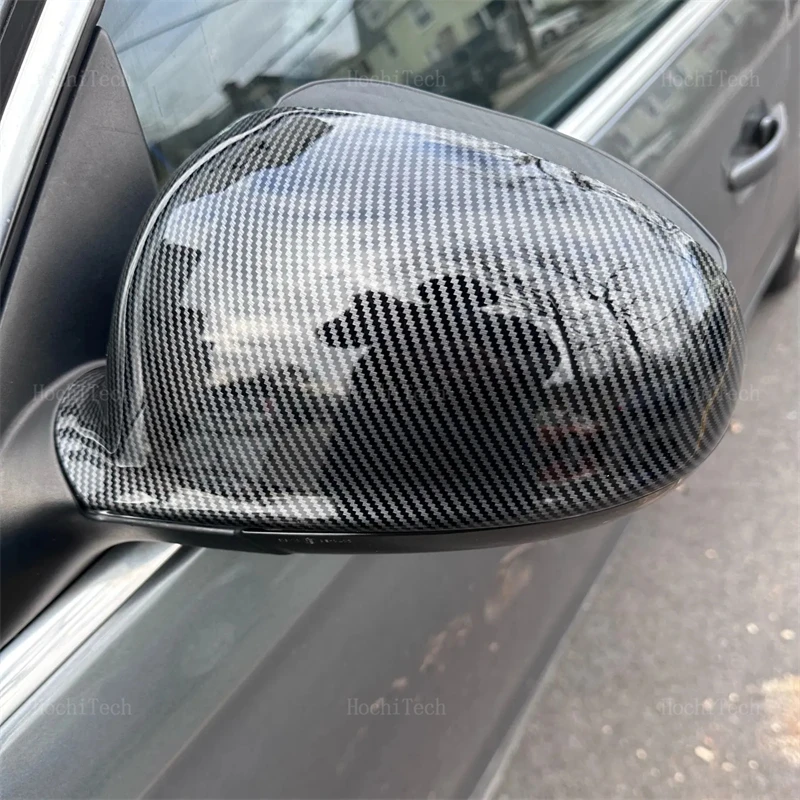 Car Side Door Side Mirror Cover Cap styling For Volkswagen VW GOLF 5 6 Plus Jetta MK5 Passat B5.5 B6 EOS Black Carbon Fiber Look