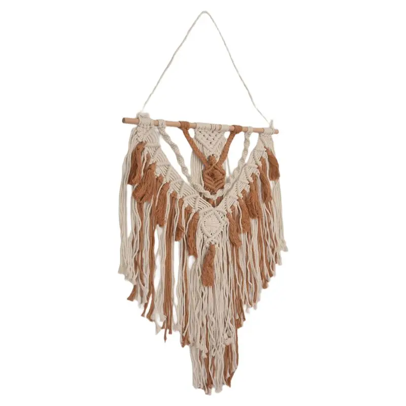 

ABHZ-ручной цвет макраме настенный орнамент богемное ремесленное украшение великолепный гобелен для домашнего декора гостиной