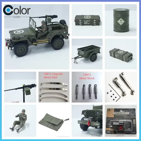 Jjrc C8815 Parts Rc Car 1941 Kip Willis 2.4g 4 Wheel Rtr Crawler Climbing Scale Military Truck Off Road Vehicle Toy Kids Gift