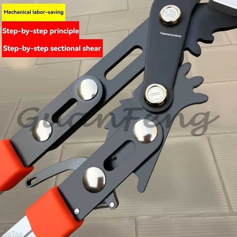 75‑120cm Double‑Gear Extendable Tree Lopper, Telescopic Pruning Shear for Tall Fruit Tree Thick Branches