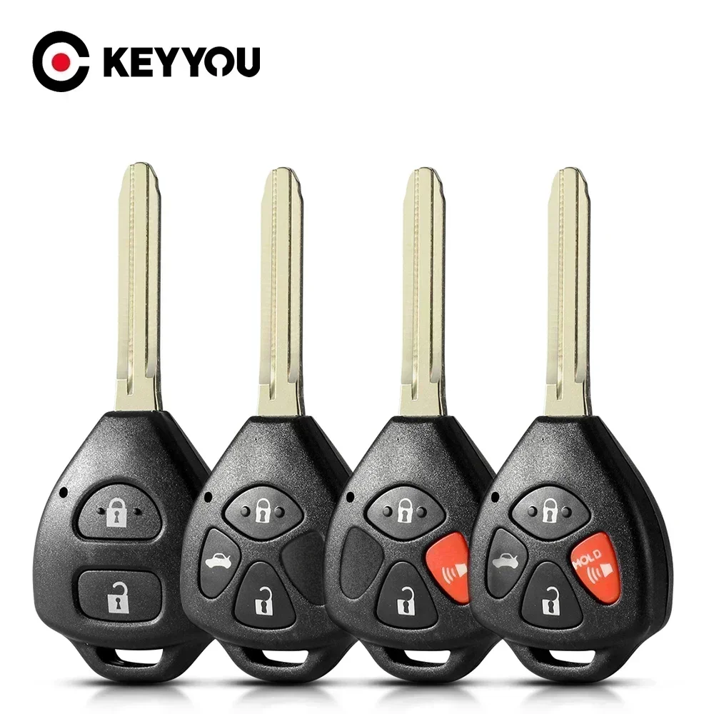 KEYYOU 10PCS TOY43 2/3/4 Buttons Remote Key Shell For Toyota Camry Avalon Corolla Matrix RAV4 Venza Yaris Replacement Case