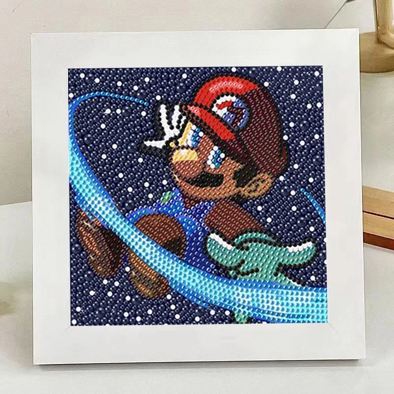 

BEAST KINGDOM Mario Master Yoda DIY Diamond Painting Ornament Creative Cartoon With Frame New Arrival Spider Character Kids Gift