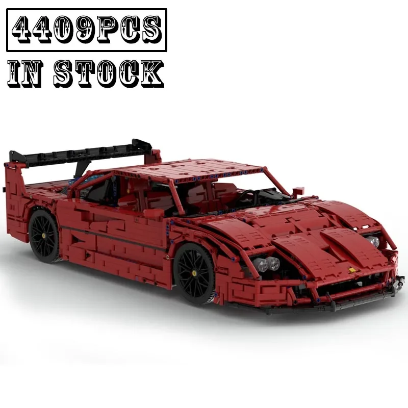 

Новое издание MOC-91801 1987, версия F40 Lm is a Le Mans, суперкар, гоночный автомобиль, строительные блоки, кирпичи, детские игрушки, подарки на день рождения