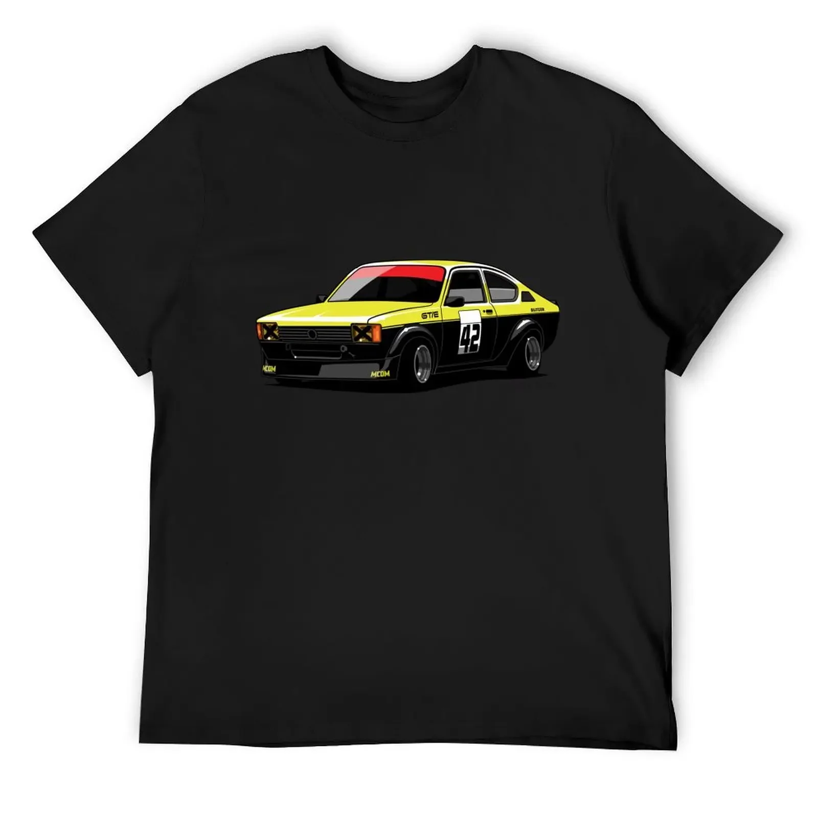 Blitz Kadett C Sporting Coupe GS/E Black Yellow T-Shirt customizeds designer shirts cotton t shirt men