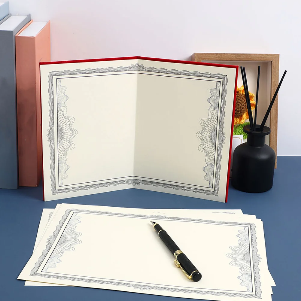 

8Pcs Blank Certificate Paper Inner Pages for Printing Diploma Award Certificates School Graduation Recognition Academic Honor