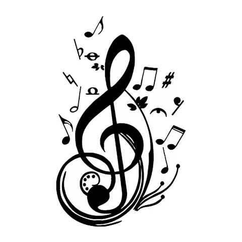 33670# Funny Music Notes Vinyl Decal Car Sticker Waterproof Accessories Pegatinas Para Coche