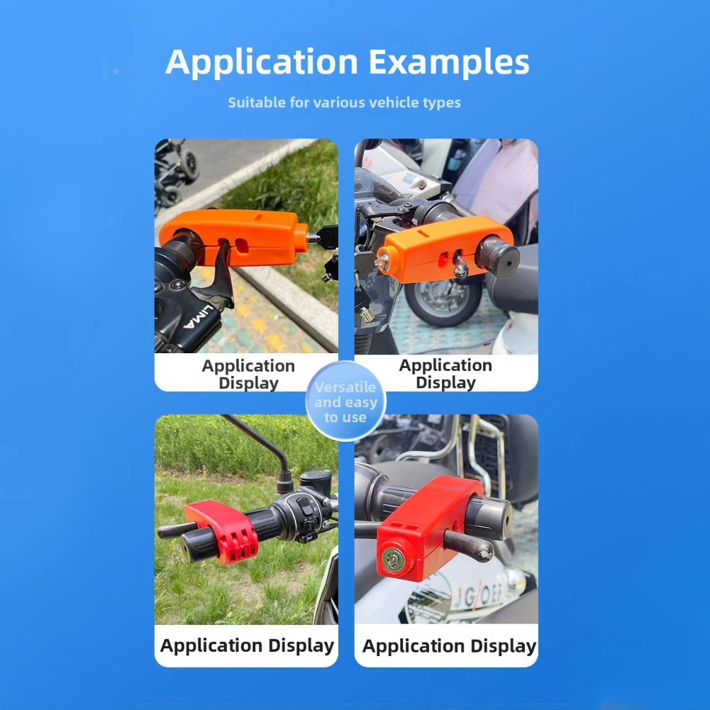

Anti Theft Battery Scooter Brake Handle Lock for Motorcycle and Bicycle with ABS Material and Compact Portable Design