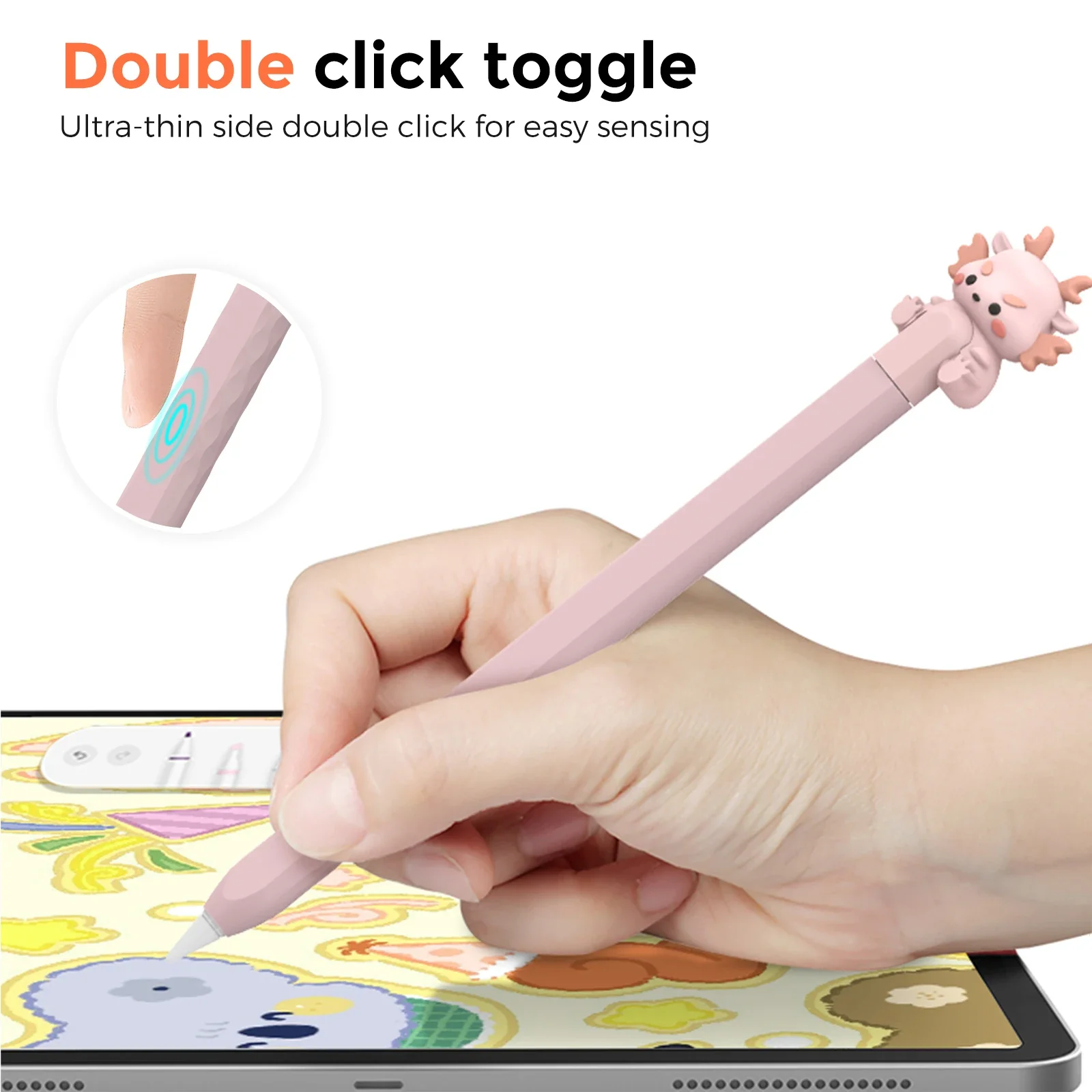 Stylus Cover Silicone Pen Case For iPad Pencil 2 Case Anti-fall Cover for Apple Pen