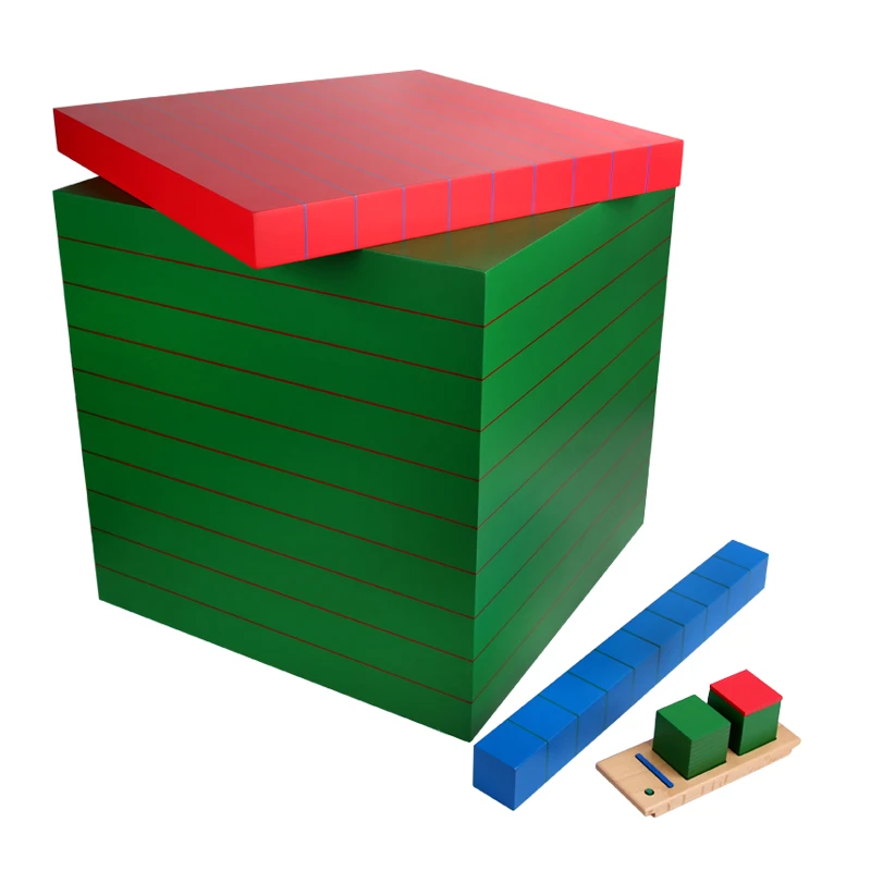 Montessori Educational Wooden Teaching Aids - Geometric Hierarchy of Numbers with Cards, Made in China