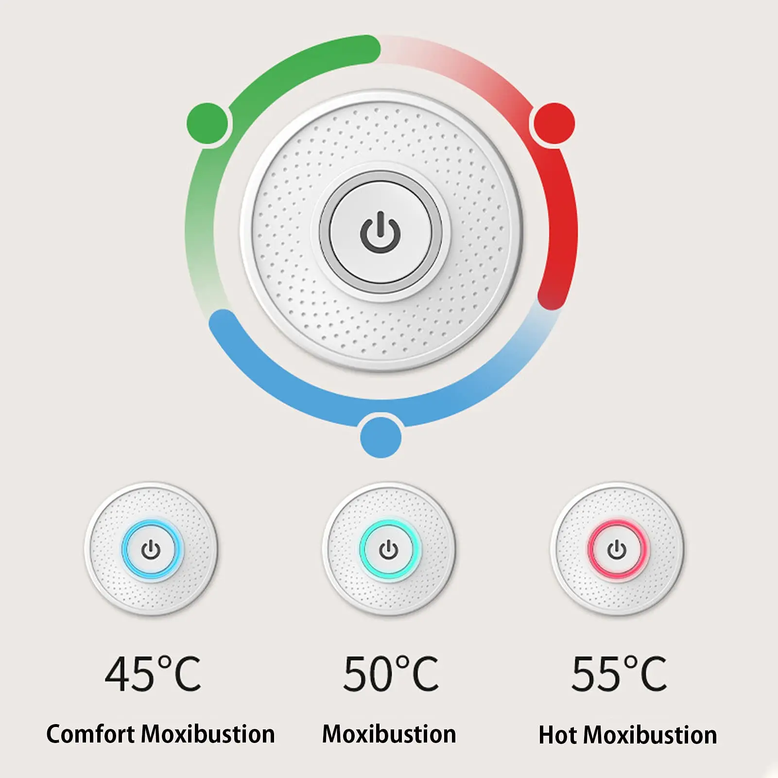 Dispositivo de moxibustión de carga eléctrica, fisioterapia inteligente, masaje de punto de moxibustión eléctrico, grafeno sin humo, salud