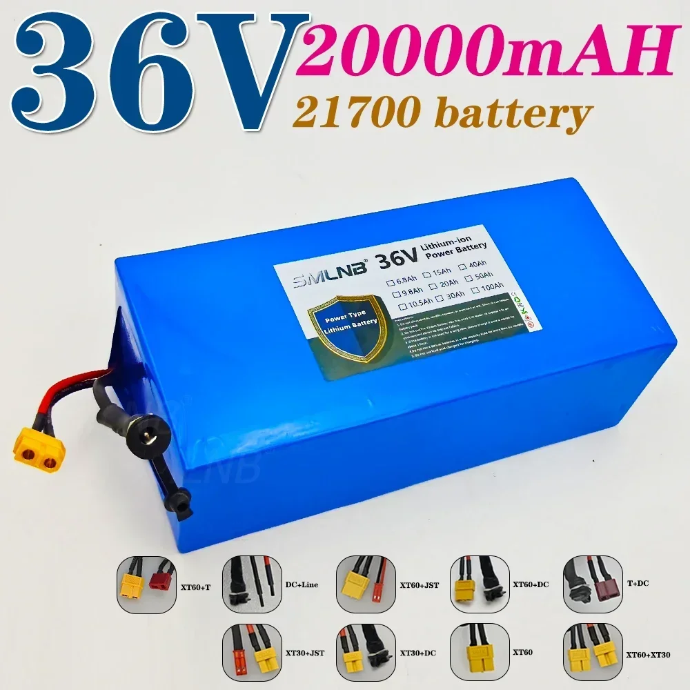 New 36V 20Ah 1000W high-power built-in BMS,various energy storage backup 21700 10S4P lithium battery pack