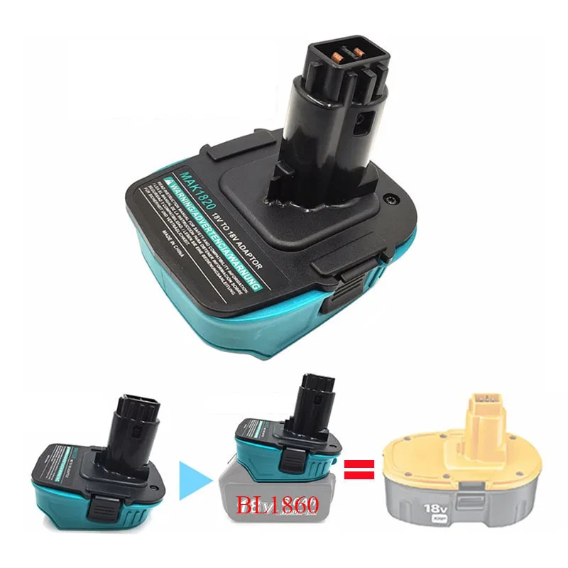 Imagem -03 - Makita Li-ion Bateria Adaptador para Milwaukee Bosch Dewalt Ryobi Ferramenta Mt20dl Mt20bsl Mt20mn Mt20rnl Mak1820