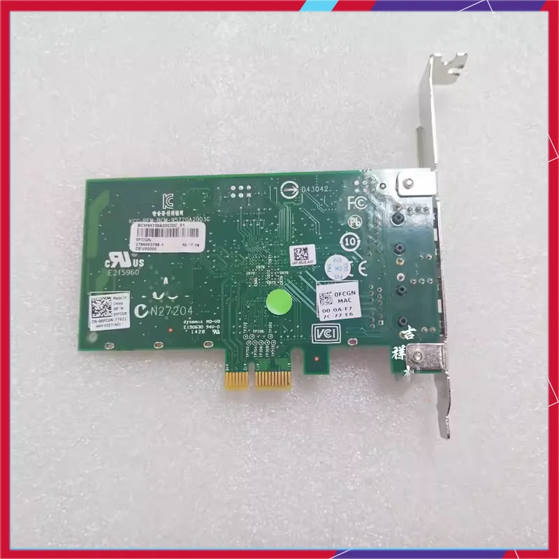 For DELL for Broadcom Dual Port Gigabit Network Card PCI-E X1 0FCGN 557M9 BCM5720