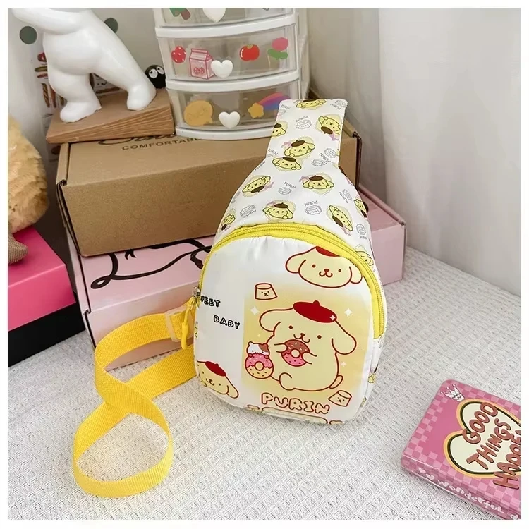 2025 Sanrio cannelle mignon sac de poitrine élèves du primaire Hello Kitty sac à bandoulière Kawaii filles sac à dos bandoulière cadeau
