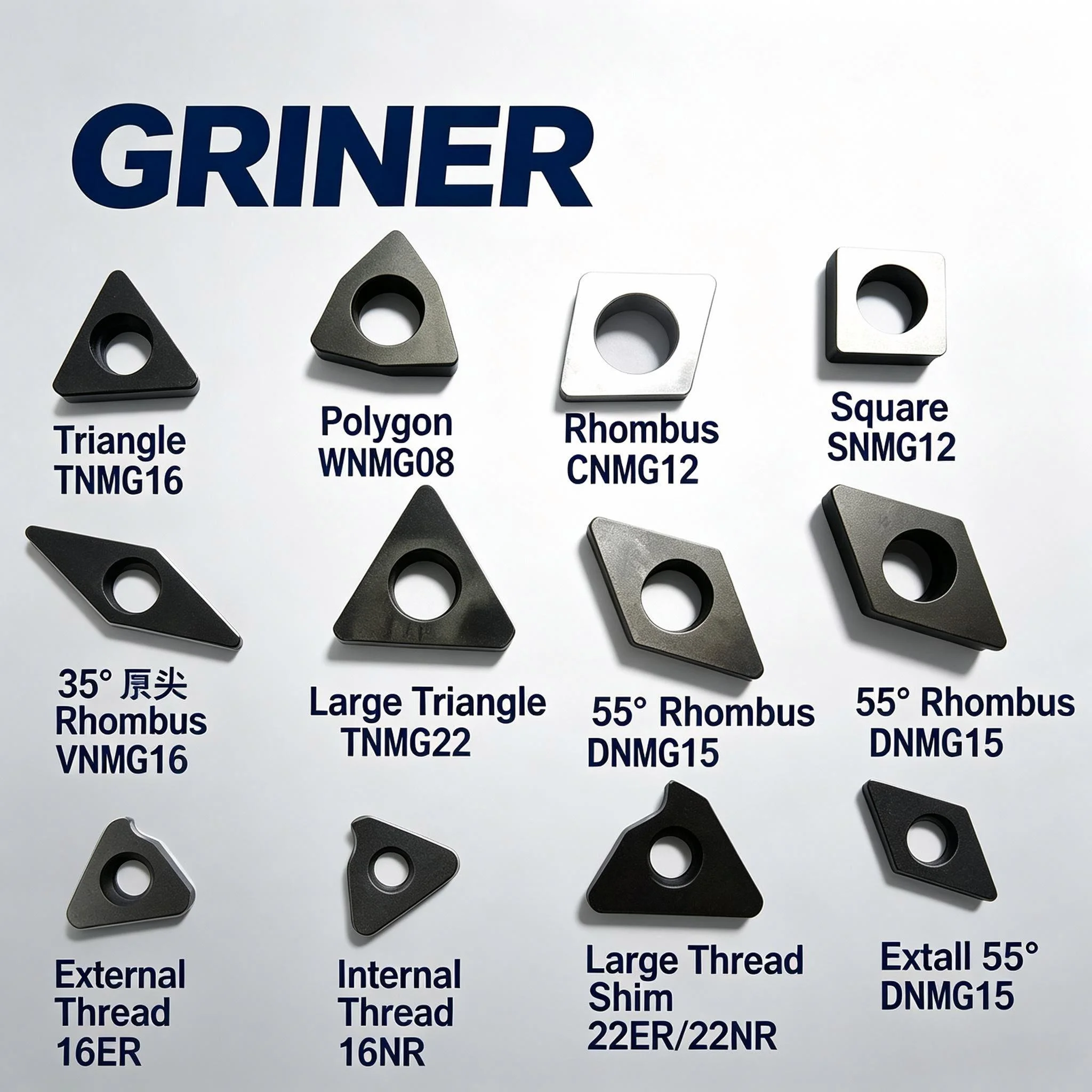 Carbide Shim For CNC Lathe Tool Holder TNMG WNMG SNMG DNMG ER IR Thread Insert Shim Triangle Square Rhombus Tool Pad Multiple Mo view 3