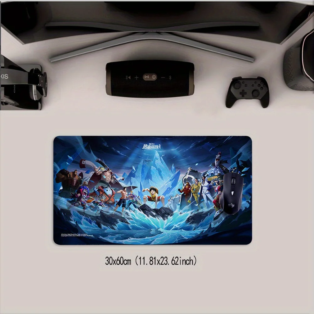 Extra Large Rubber Mouse Pad, One Piece Design, Rectangular Non-Slip Desk Mat, Washable Gaming Keyboard and Mouse Accessory, Ide