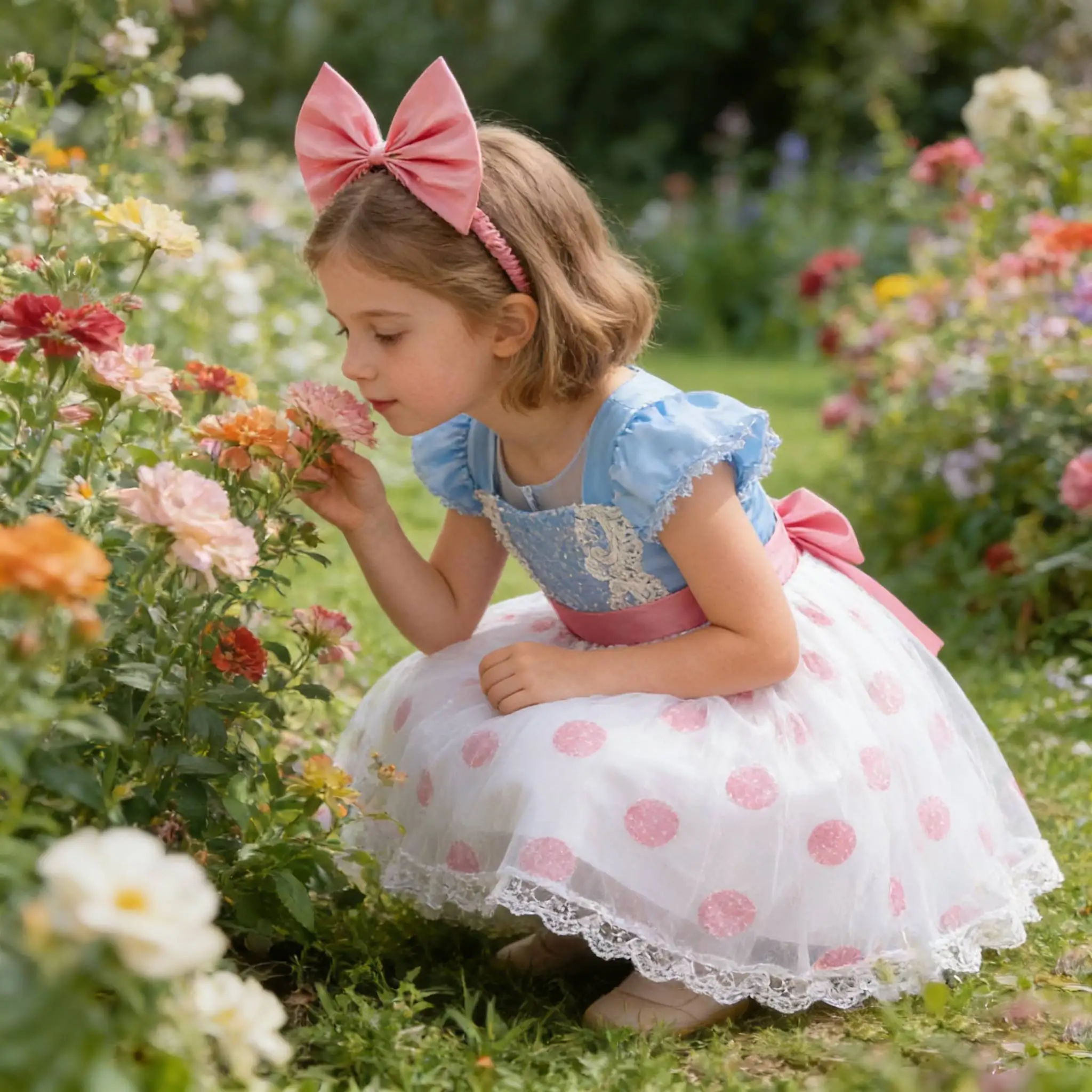 2025, festliches Mädchenkleid für Mädchen, niedliches Polka Dot-Abendkleid mit Haarband, Babys, Prinzessinnenkleid, elegantes Kinderkleid