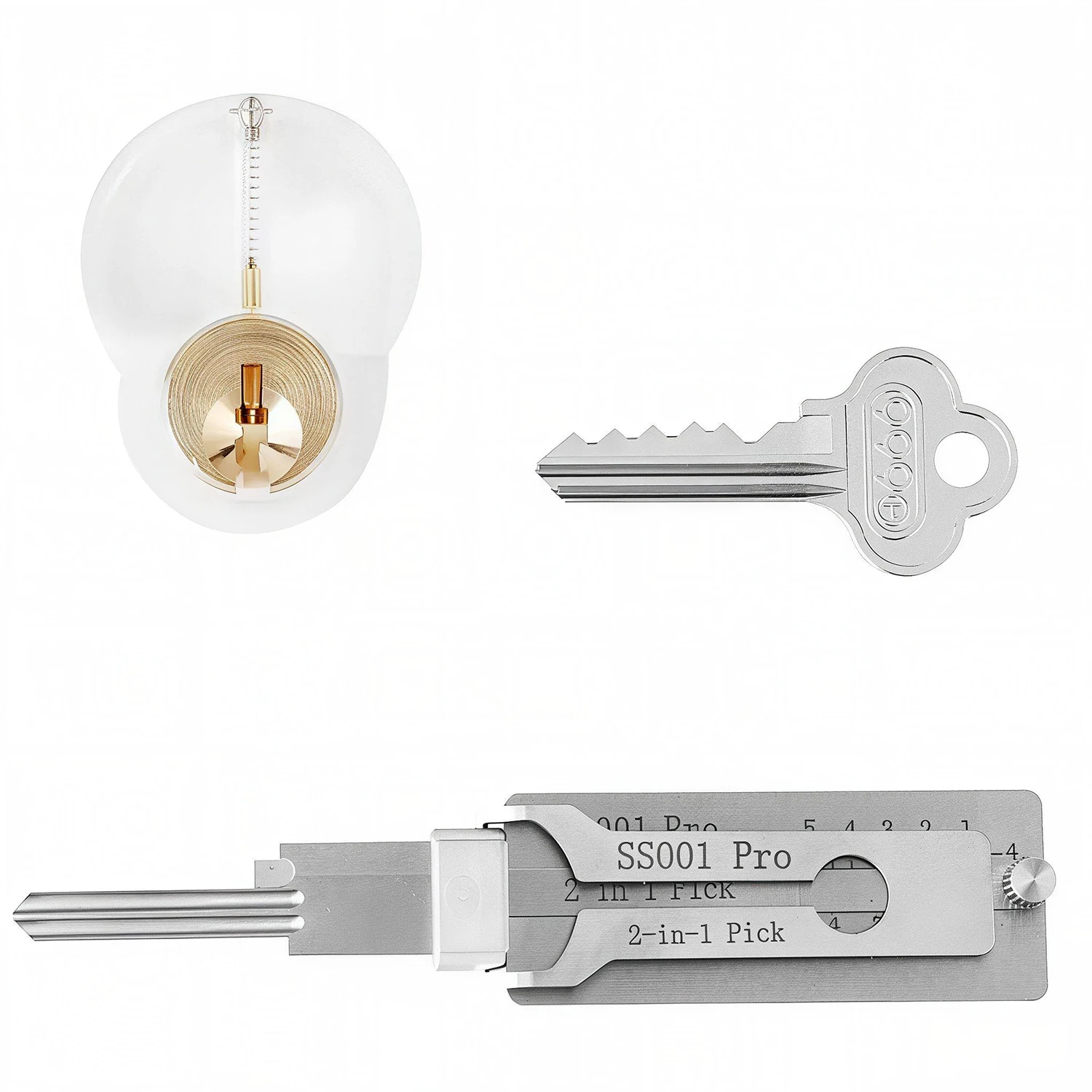 Ss001 Ss002 2 In1 Locksmith Tools Master Key Decoder Micha Decoder Hooks to Open Locks