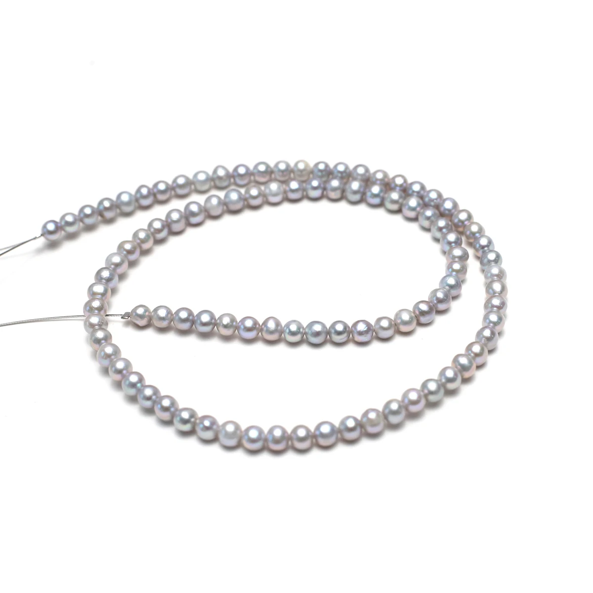 

3-4mm AAA Wholesale Natural Freshwater Small Pearl Gray Round Isolated Loose Bead Jewelry Make DIY Necklace Bracelet Women Gift