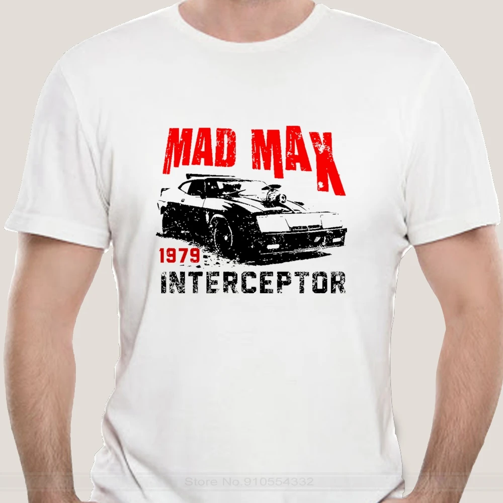 Men T Shirt  T Shirt Mad Max Interceptor 1979 white vintage tshirts Women T-Shirt fashion t-sdhirt men cotton brand teeshirt