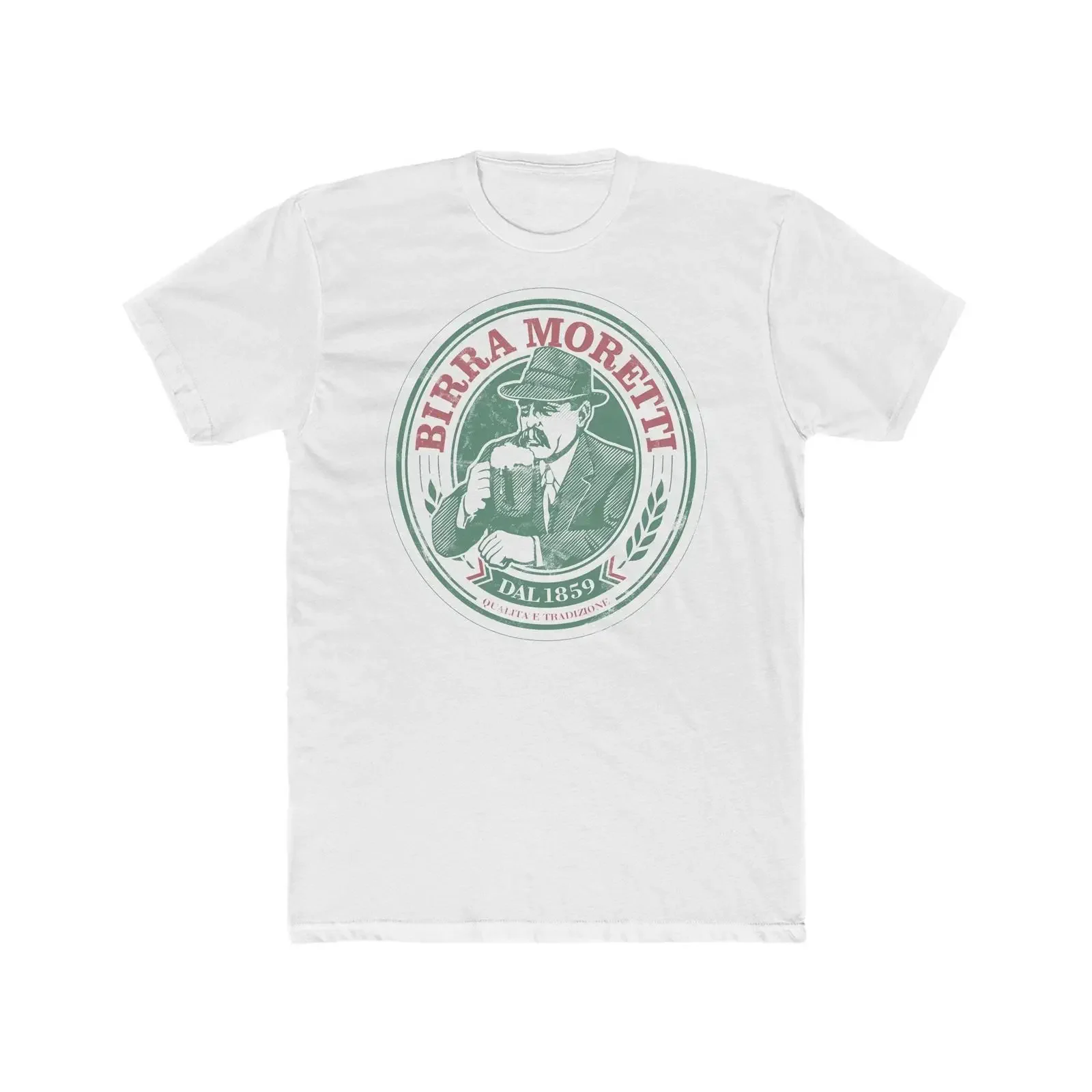 BIRRA MORETTI classic vintage style Italian Beer T shirt vintage Washed Casual Breathable graphic Versatile Soft