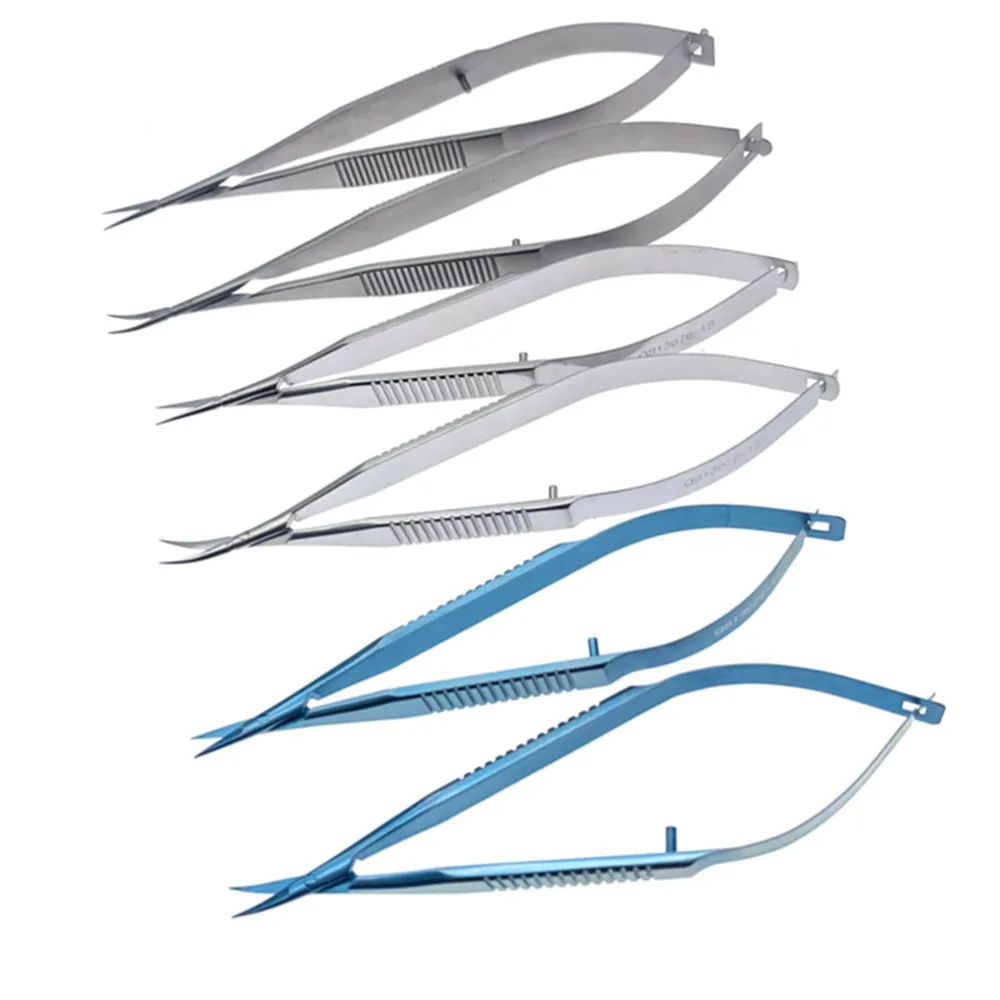 Titanium Castroviejo Scissors Capsule membrane scissors stainles steel Micro scissors ophthalmic instruments