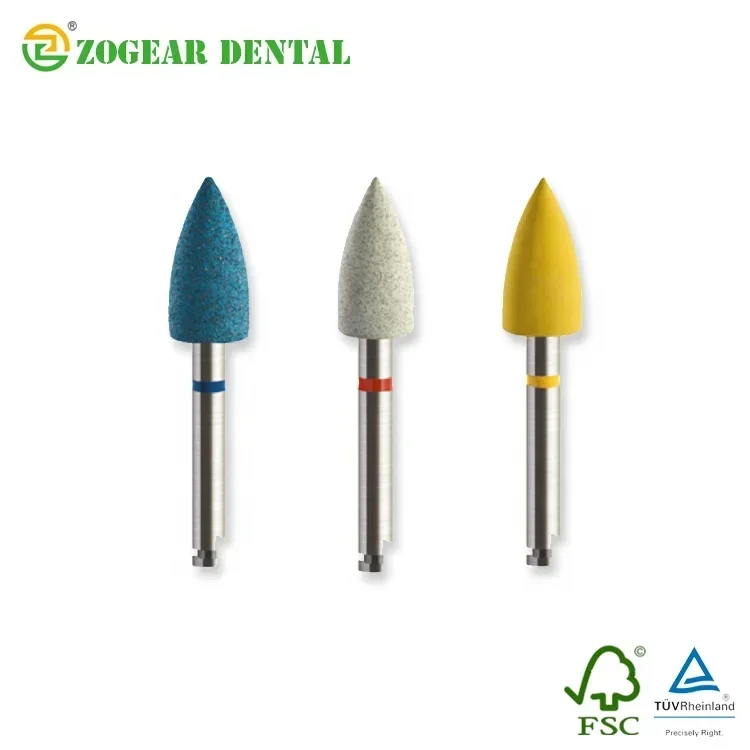 Zogear Porcelain and Zirconia Rubber Dentals Diamond Polishers Used For Clinic