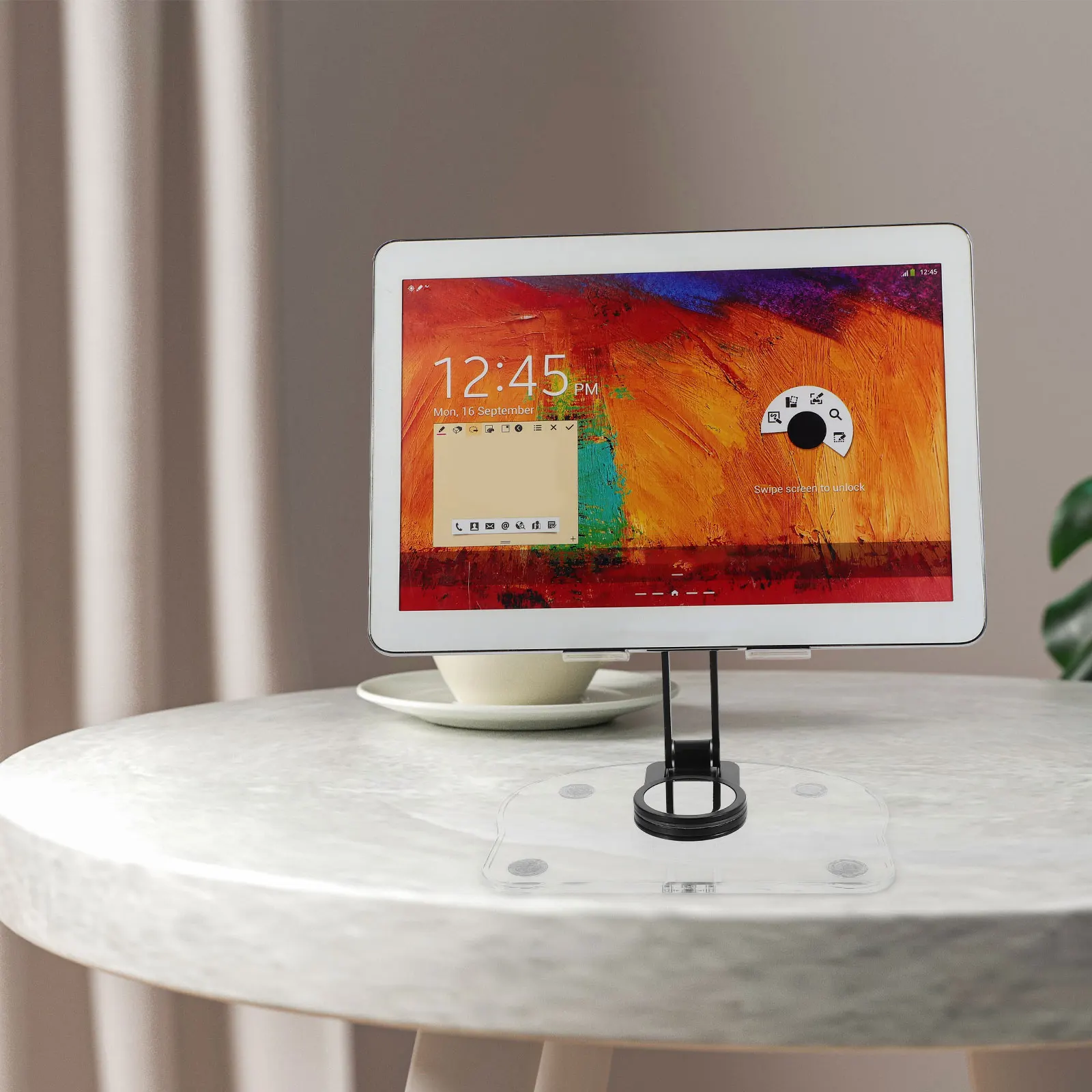 

Acrylic Foldable Tablet St 360 Degree Rotatable for Drawing Grey Transparent Laptop Phone Holder Desk Accessories Portable