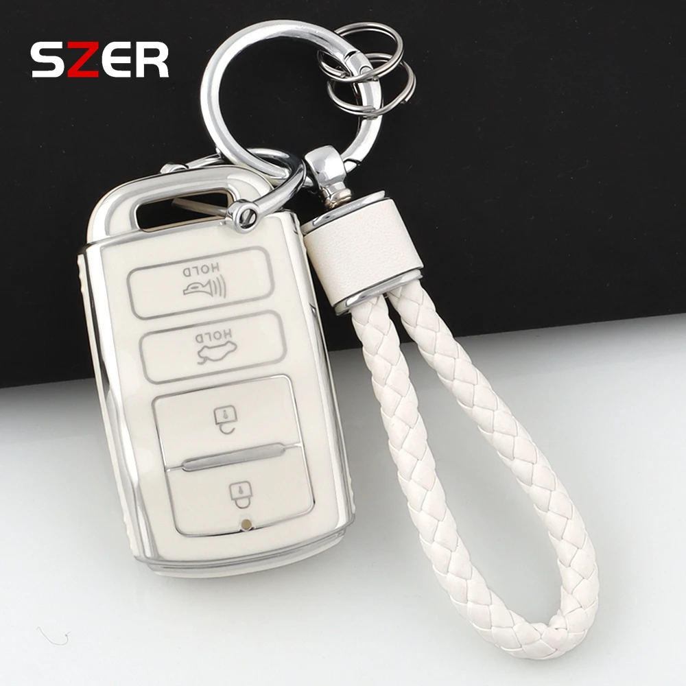 4 Buttons TPU Car Key Case Cover For KIA Cadenza K9 K7 K-04 Sorento K900 and New K7 Protected Fob Keychain Shell Accessories