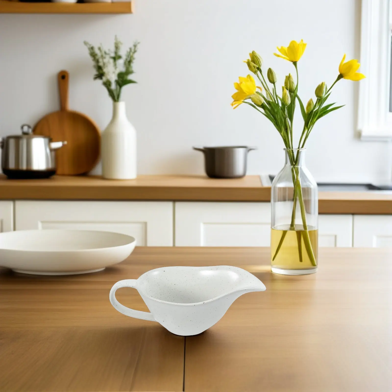 Ceramic Steak Sauce Cup Espresso with Spout Coffee Gravy Boat Jug Dipping Creamer Dispenser