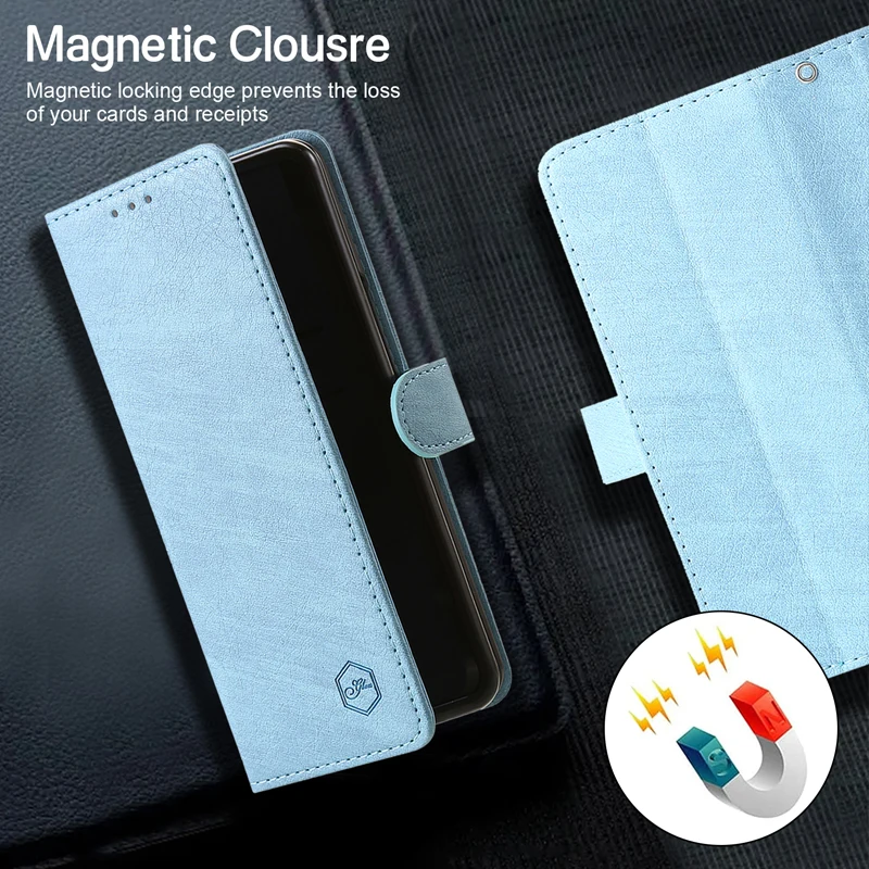 Brieftaschen-Handyhülle für Samsung Galaxy Z Fold8 mit Kartenhalter, Ständer, stoßfest, Cloudy PU-Leder-Cover, Z Fold 8 Ultra 7 6 5 3 4 Fund – Detail 13
