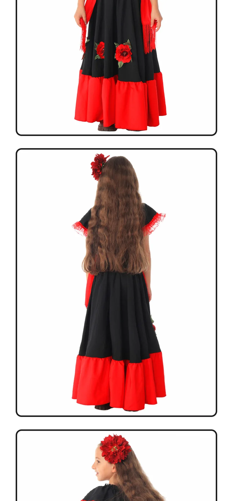 Neues Halloween-Todestags-Mädchenkostüm, spanisches traditionelles Cosplay, Kinder- und Jungen-Festivalkostüm, Bühnenkostüm 2025 – Detail 4