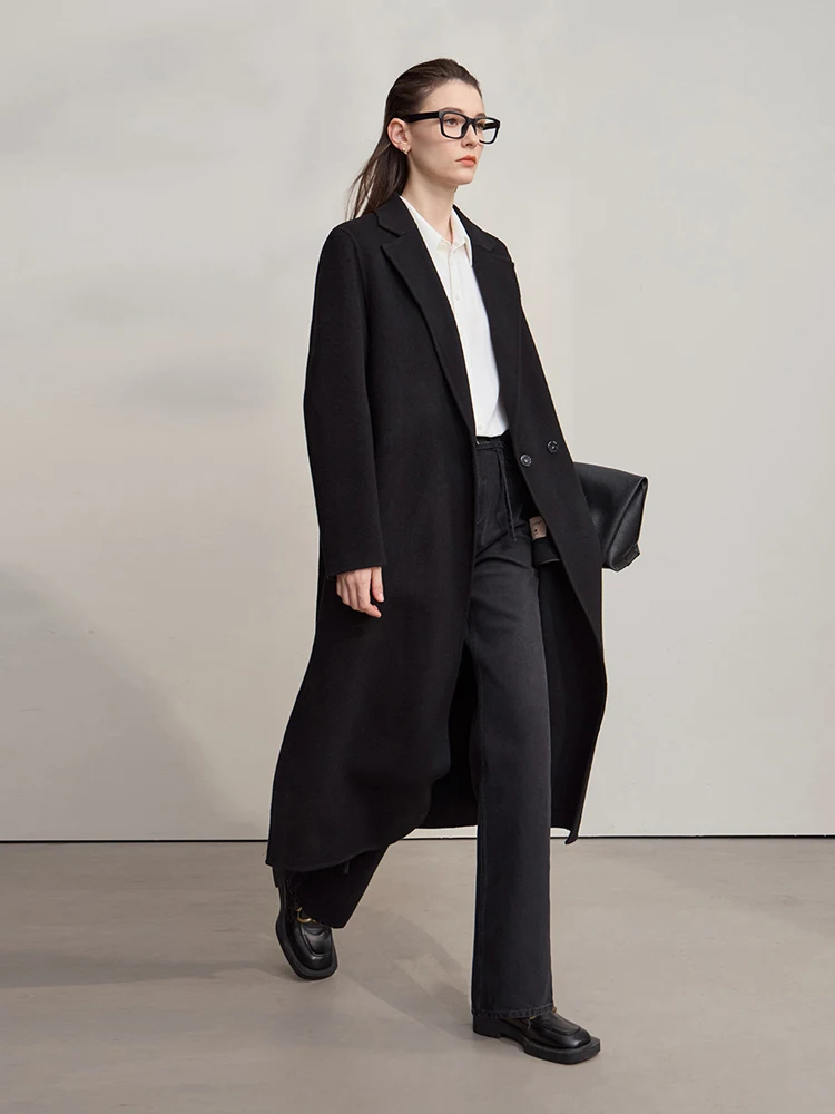 AMII جينز نسائي أسود 2025 شتاء جديد حزام قابل للإزالة مستقيم سراويل نسائية متعددة الاستخدامات جينز متين غير رسمي السيدات 1254TM4064 #5