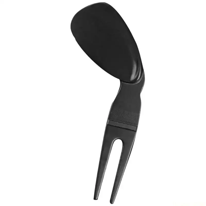 M5TC Alloy Golfs Divot Tool Curved Golfs Green Parts Alloy Bending Golfs Divot Repair Tool Portable Golfs Green Divot Fork