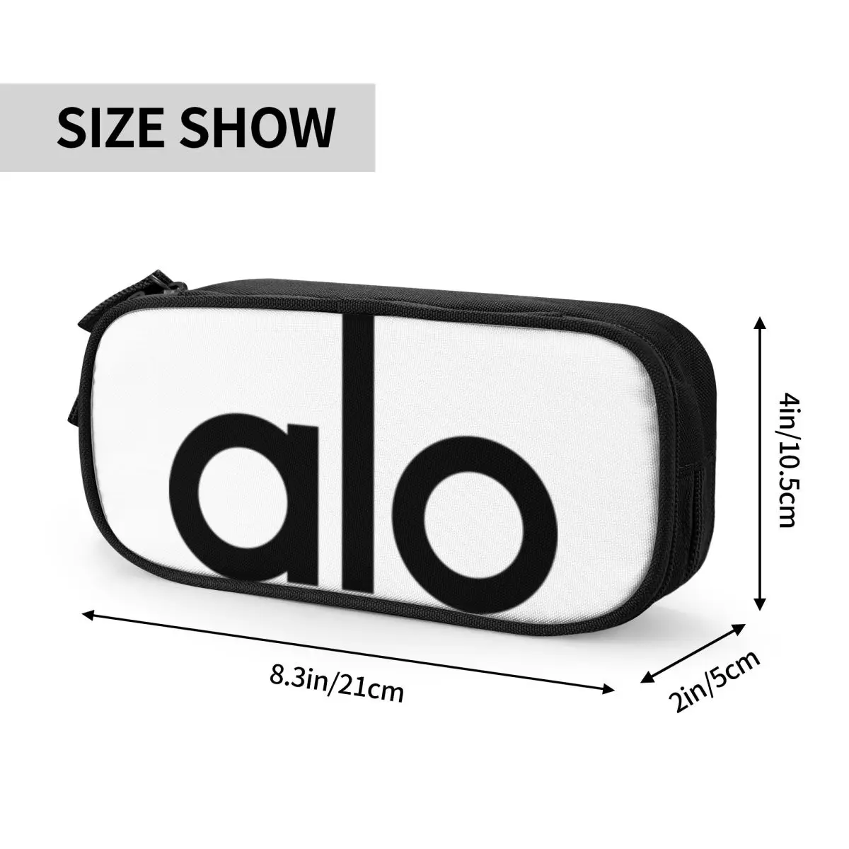 Imagem -03 - Alo Logo Pencil Case para Estudantes Pen Holder Bags para Estudantes Grande Armazenamento Caixa Cosmética Clássico