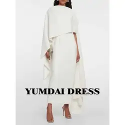 YUMDAI Formal Beige Shawl Sleeve Saudi Arabian Dress 2023 Women's Elegant Party Gown Fall Special Event Occasion Evening Dress