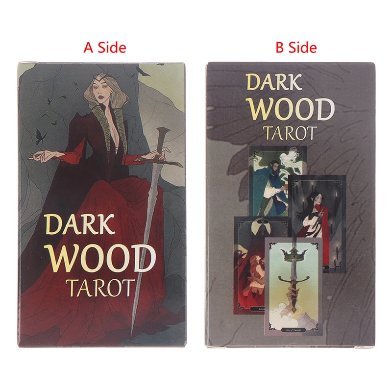 78 Card/Box Dark Wood Tarot Cards Family Party Chess Card Game Fortune Telling Divination Oracle Leisure Table Game