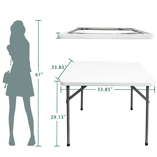 

Rectangular Foldable Colorful Small Plastic Folding square Table