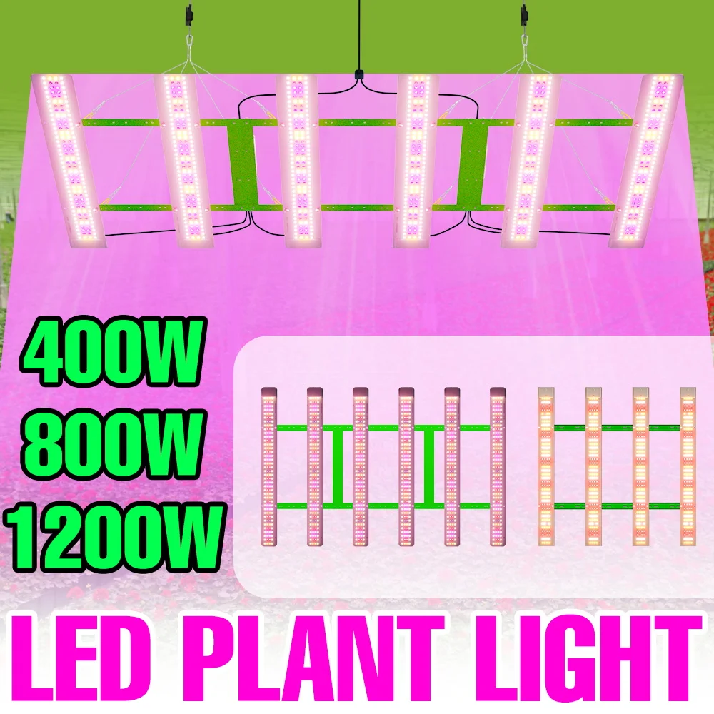 

Светодиодная лампа для растений Quantum Board 1200 Вт, полный спектр, 220 В, для рассады, выращивания, теплиц, фитолампа для фруктов и овощей