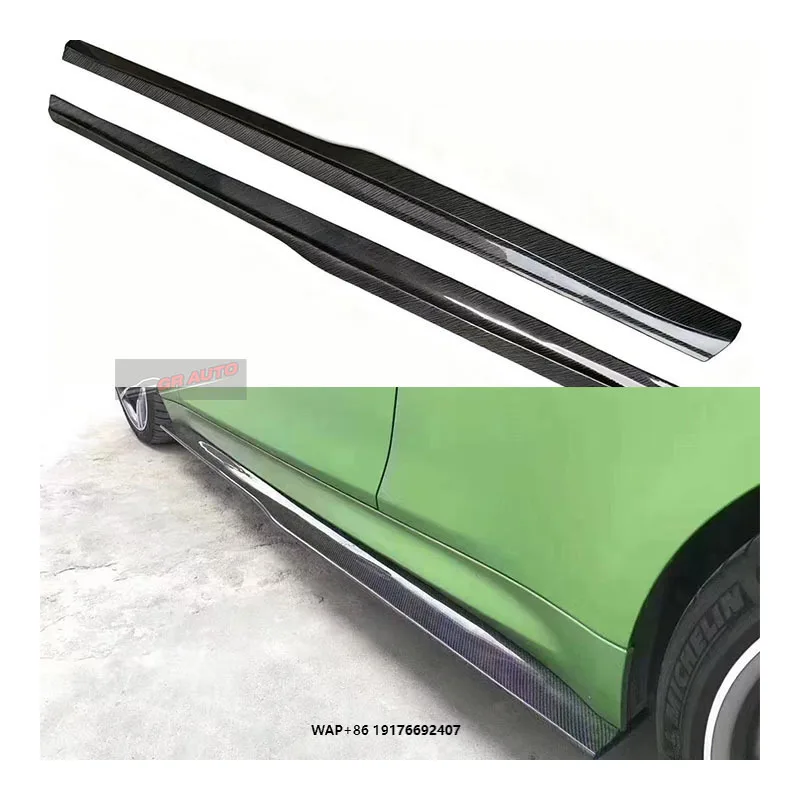 

For M3 M4 F80 F82 Carbon Side Skirt Bumper with Exhaust Cut-Outs New Condition Bolt-On Universal Fitment