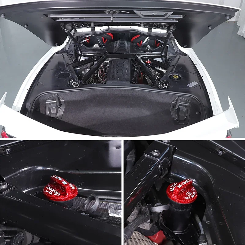 

Real Carbon Fiber Car Motor Oil Fuel Tank Switch Cover Trim Car Accessories For Chevy Corvette C7 C8 Z06 ZR1 Z51 2014-2024